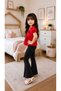 Girls' Spanish-Cut Black Leggings – Elastic Fabric Comfortable Fit Casual and Sports Leggings - 3