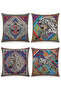 Spotted Horses Patterned 4-Piece Throw Pillow Cover Set - 3