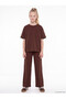 Lcw Kids Brown Pocketed Soft Touch Set for Girls - 2