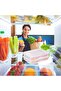 4 Pack BPA-Free Fridge Organizer Bins, Stackable Lidded Food Storage Containers, Freezer Safe Tray f - 2