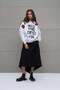 Gray Melange Oversize Sweatshirt with Slogan 18262
