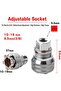 2 Sets Adjustable Universal Socket Wrench Tool Set - Multi-Function 10mm-19mm Universal Maintenance - 2