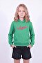 Girl's Printed Kangaroo Pocket Long Sleeve Hooded Sweatshirt - 5