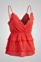 Narçiçeği Double-Breasted Collar Flared Skirt Adjustable Strap Cotton Woven Top and Bottom Set 60-43 50-65 - 7