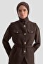Silvery Tweed Vest Suit Brown - 4