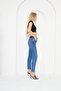 High Waist Medium Lycra&Belt Mom Jeans - 4