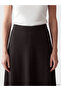 Two Mt Shop Quality Elastic Waist Modal Textured Flared Skirt - 3