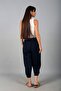 Women's Modal Trousers with Elastic Waist, Pockets and Cuffed Legs - 4