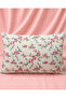 Set of 2 Floral Pillowcases 50 X 70