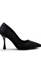 Stone Detailed Thin Heeled Shoes Stiletto - 5