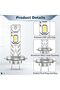 مصباح أمامي LED بديل من MuSylonz، قطعتان، طراز H7، 20000 لومن، 60 واط، 6500 كلفن، إضاءة بيضاء باردة للسيارة - 2