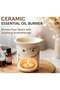 Ceramic Essential Oil Burner & Wax Melt Warmer, Multi-Functional Aromatherapy Diffuser with Tealight Candle Holder for Home, Bedroom, Office & Spa - 4