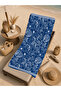 Navy Blue Sea Creatures Drawing Patterned 70X150 Beach Towel - Cotton Bath Towel - 5