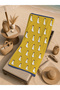 Mustard Yellow White Goose Patterned 70X150 Beach Towel - Digital Printed Fade-Resistant Bath Towel - 5