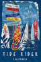 Blue Surfboards and Waves Pattern 70X150 Beach Towel - Digital Printed Bath Towel