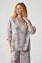 Floral Patterned Loose Cut Pajama Set - 2