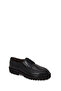 Men's Black Lace-Up Thick-Soled Leather Casual Shoes Wm750031Dv - 7