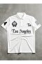 Polo Collar Regular Fit Los Angeles Printed Men's T-Shirt