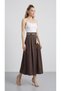 Women's Belted Skirt Brown - 2