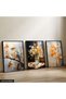 Daisy and Bird in a Vase 3 Piece Wooden Framed Painting Act - 2