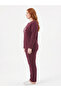 Plus size seasonal great things pattern burgundy pajama set - 6