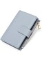 Women's compact RFID wallet zippered compartment.