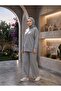 Women's Islamic Clothing Modal Fabric Self-Adhesive Single Line Detailed Crew Neck Top and Bottom Set - 3