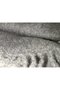 Women's navy scarf 32x180cm cashmere-soft tassel warm. - 2