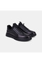 Men's Black Desacomfort Flexible Ankle Leather Sneaker