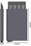 Card holder metal 9.6x6.3x0.9cm 5-slot RFID anti-theft. - 4