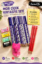 Back to School 20-Piece Stationery Set – 12 Hb Pencils, 3 Red Pencils, 4 Sharpener Erasers, and Faber-Castell Pink Pencil Sharpener