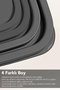 Set of 16 Square Storage Containers - Freezer and Microwave Compatible Food Storage Container Anthracite - 6