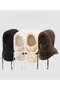 Winter scarf hood with ear flaps brown ski/cycling face mask L.