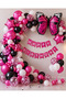 Party Pink Black Butterfly Birthday Balloon Set |   Happy Birthday Party Decoration with Balloons