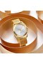 Women's Gold Stainless Steel Watch, Silver Dial | Trd-W35.8 - 5
