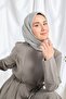 Twill Silk Scarf Micro Square Anthracite - 2