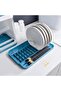 Dish Drying Rack Dust-proof Kitchen Plastic Dish Rack Tableware Storage Box Drain Dishware Lid Doubl - 5