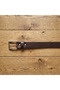 Genuine Leather Brown Men's Belt with Metal Buckle for Casual Jeans and Fabric Trousers - 4