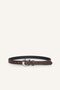 Women's Embroidered Metal Buckle Faux Leather 2-Piece Jean Belt H7542Axns
