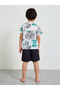 Boys Graphic Print T-Shirt and Shorts Set - 5