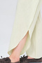 Women's Comfortable Cut Solid Color Trousers with Side Slits - 5