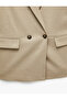 Regular Fit Buttoned Pocket Detailed Double Breasted Collar Blazer Jacket - 3