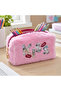 Plush Pen Holder and Makeup Bag Zippered Multi-Purpose Organizer Bag Pink - 4