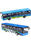 Pull and Drop Mechanism Metal Body Blue City Bus - Realistic Design Toy Car (15 cm) - 2