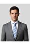 Navy Blue Striped White Silk Tie – 7.5 cm Wide - 5