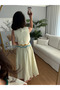 Stone Colored Ribbed Premium Skirt & Blouse Set - 1091 - 5