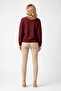 Crew Neck Gold Button Detailed Basic Women's Knitwear Cardigan - 3