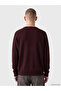 Xside Claret Red Crew Neck Men's Knitwear Sweater - 3