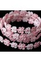 Pink and White Floral Patterned Hand Knitted Flat Shoelaces