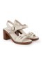 Women's Sandals Evening Dress Genuine Leather Classic Thick Heeled with Buckle 26Y-2385 - 3